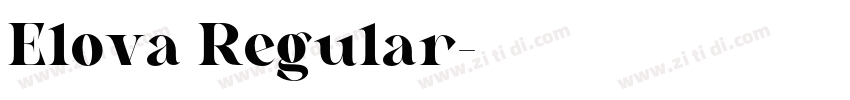 Elova Regular字体转换